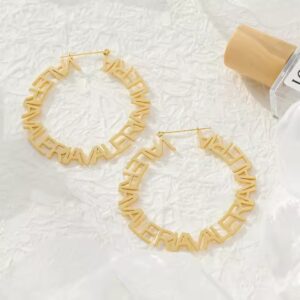 Personalised letters Hoop Earrings